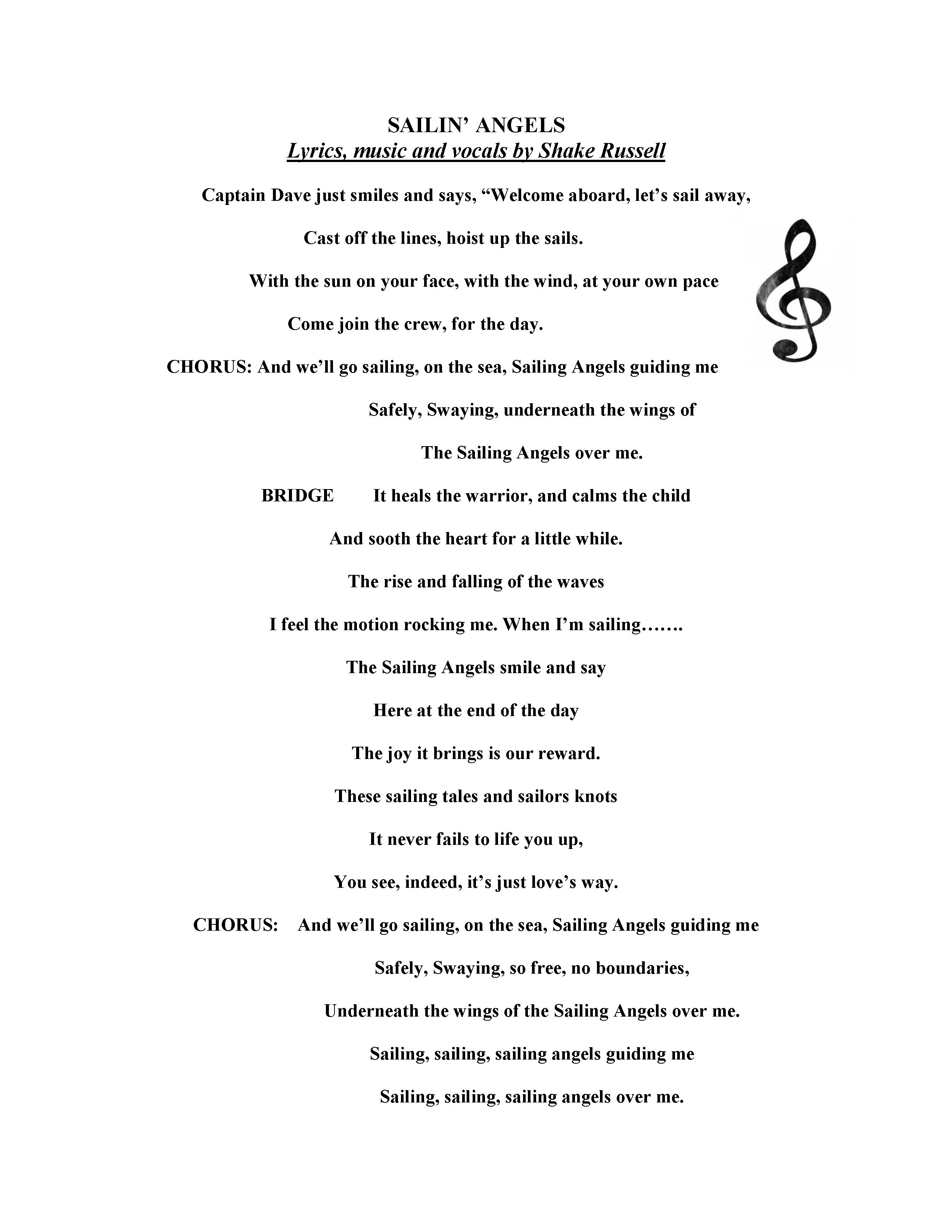 SAILIN' ANGELS lyrics by Shake Russell